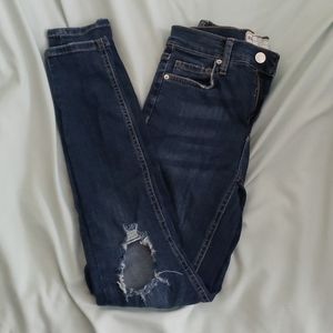 Free People distressed skinny jeans
